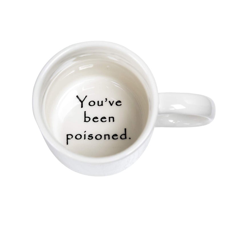 FLY SPRAY Funny Coffee Mug YOU'VE BEEN POISONED Novelty Creativity Drink Cups Unique Joke Great Gag Gift Idea For Men Women - 12 OZ Ceramic Tea Cup White - Image 2